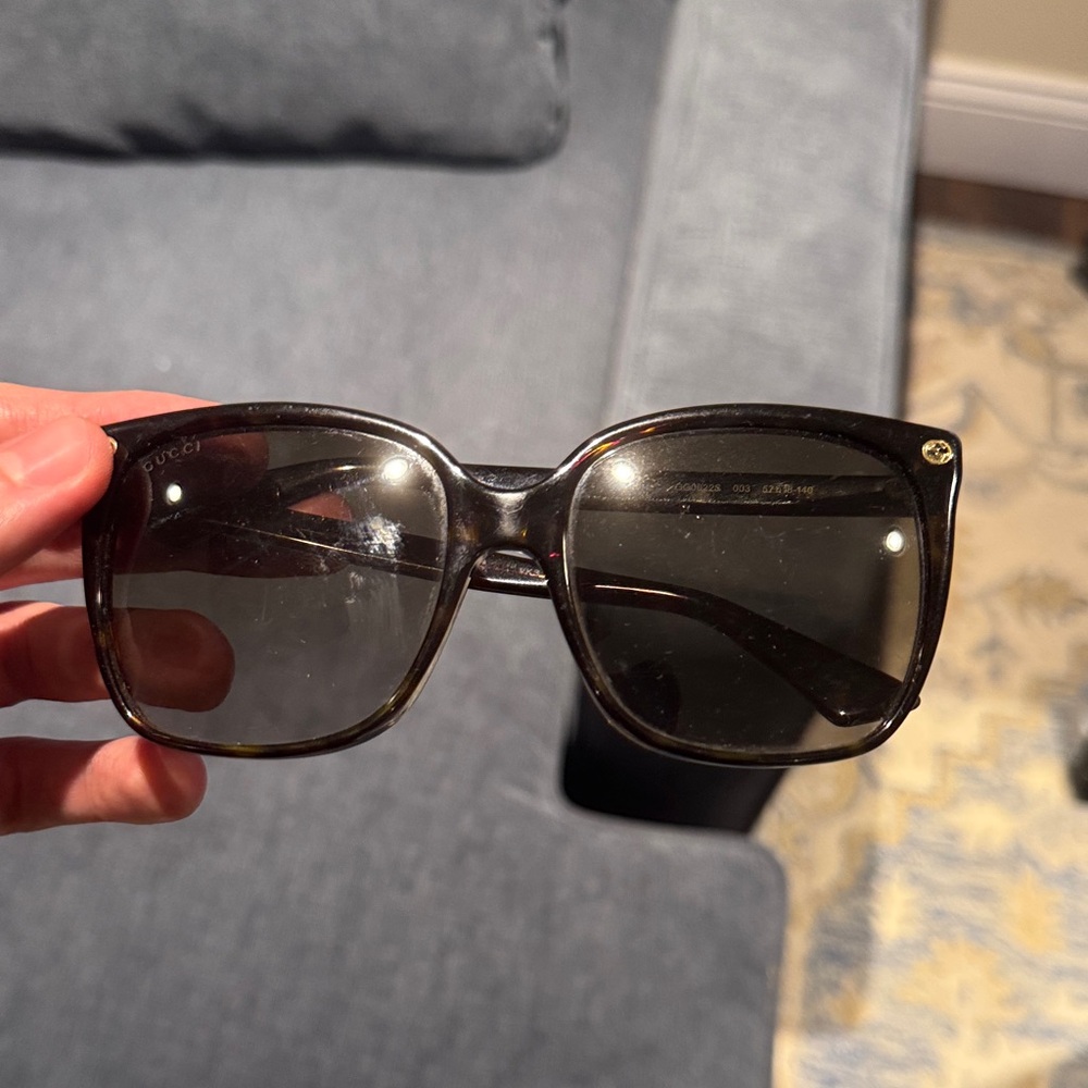 Gucci Dark Brown Women's Sunglasses